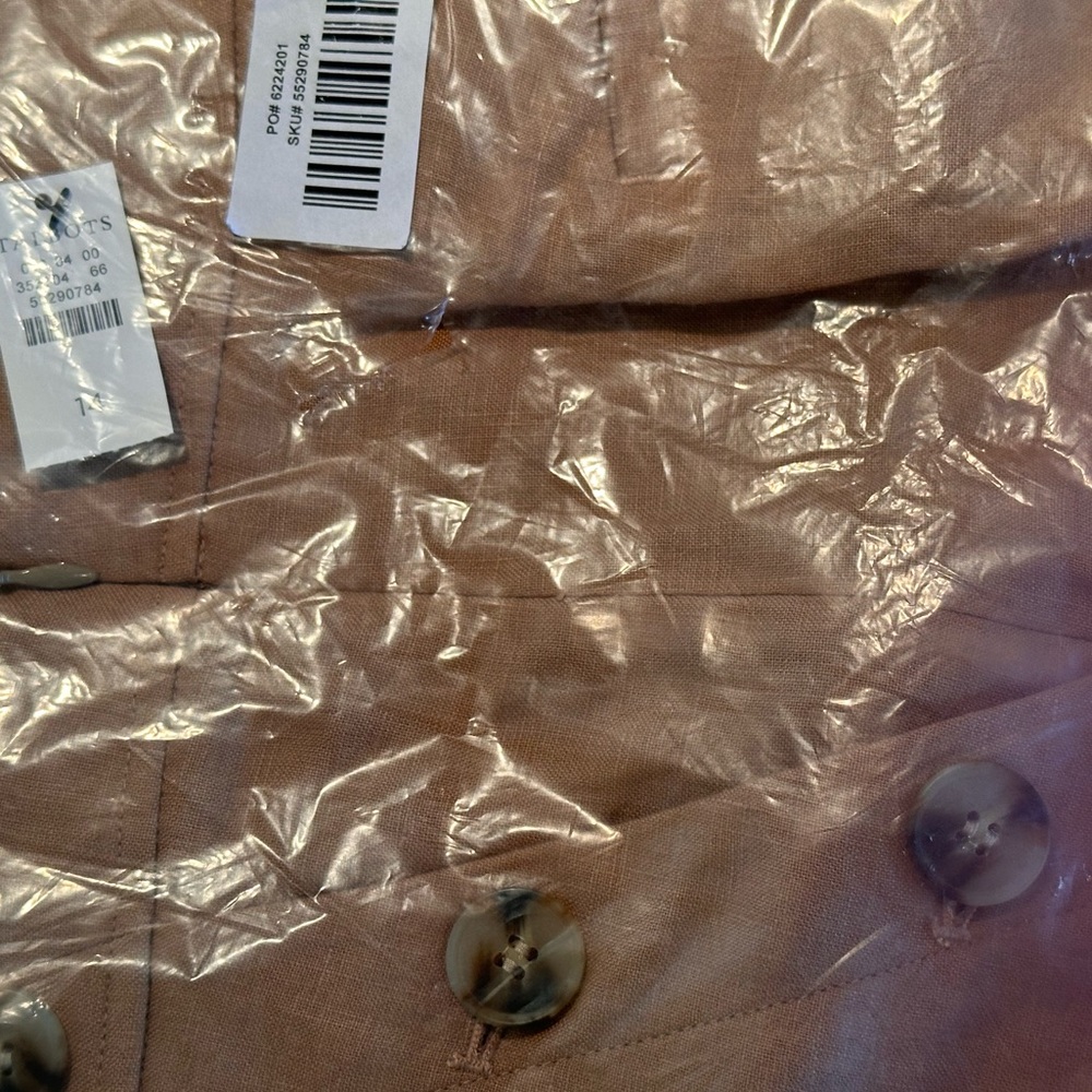 Talbots Wide Leg Tan Linen Sailor Pants, 14 - Picture 9 of 9
